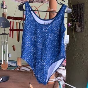 Blue Indigo Women's Paisley Bodysuit
